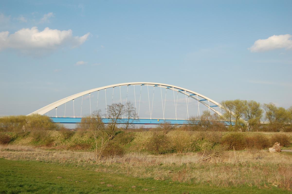 Neue Elbebrücke, Tangermünde, Landkreises Stendal, Sachsen-Anhalt 