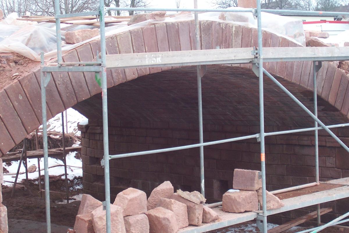 Bridge across the Helme at Kelbra under reconstruction 