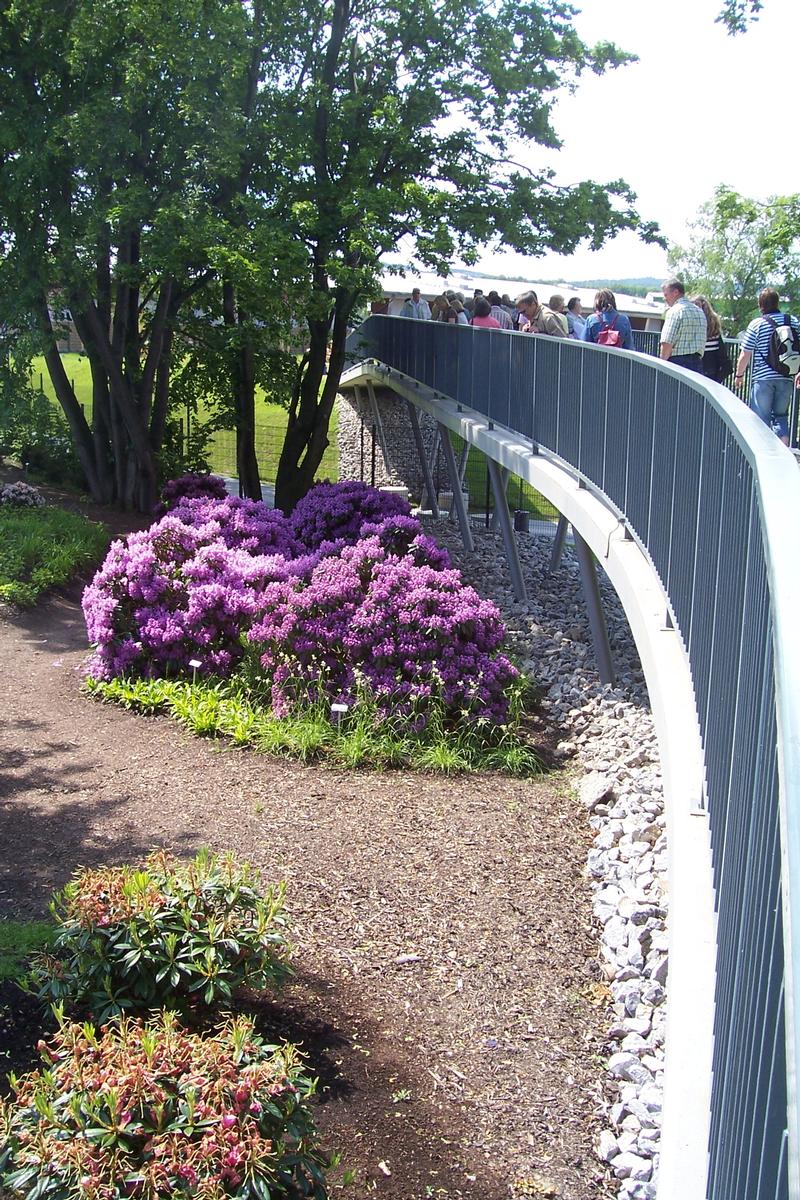 Footbridge at the Saxony-Anhalt garden exhibit 2005 at Wernigerode 