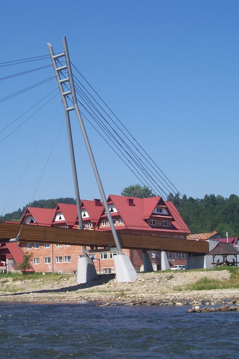 Brücke über den Grenzfluss Polen/Slowakei über den Fluss Dunajez erbaut 2004 