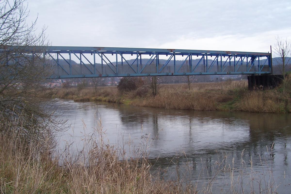 Grenzbrücke über die Werra zwischen Treffurt und Heldra in den Werraauen gelegen 