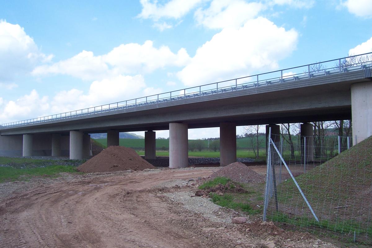 Wippertalbrücke im Zuge der A 38 noch nicht freigegeben Baujahr 2005/06 bei Bleicherode 
