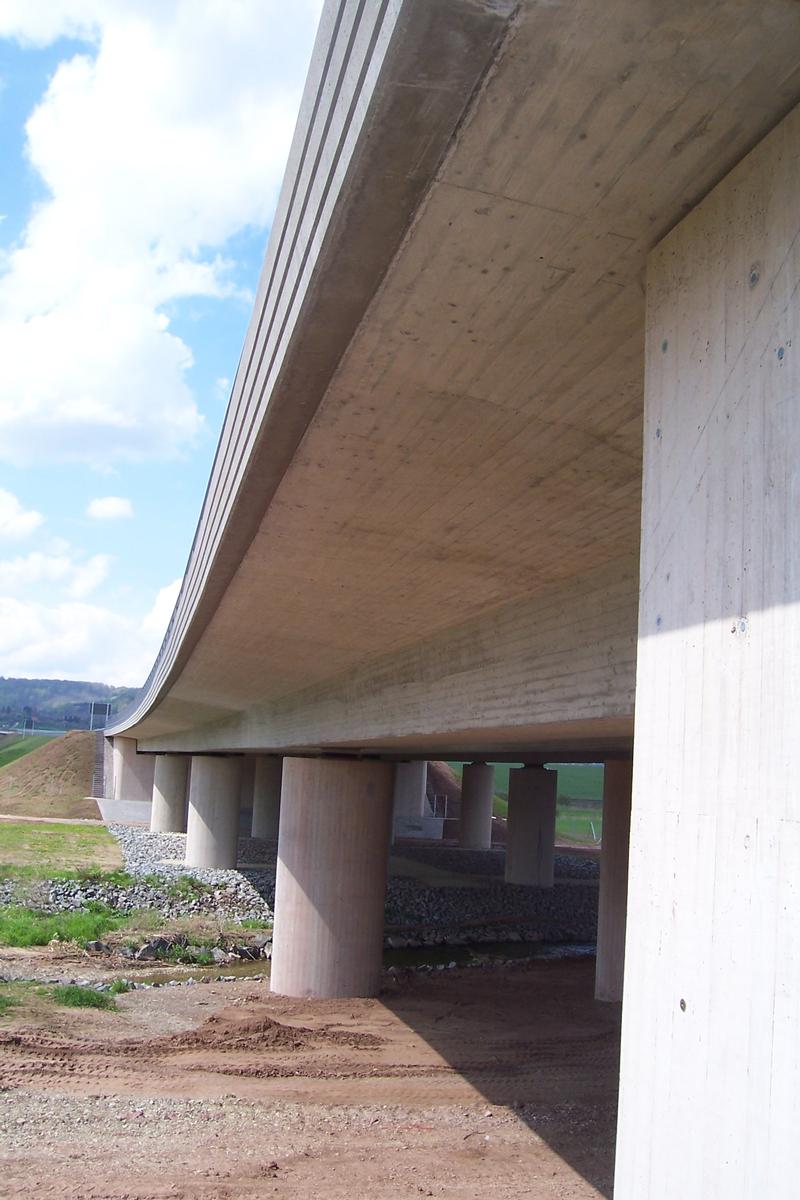 Wippertalbrücke im Zuge der A 38 noch nicht freigegeben Baujahr 2005/06 bei Bleicherode 
