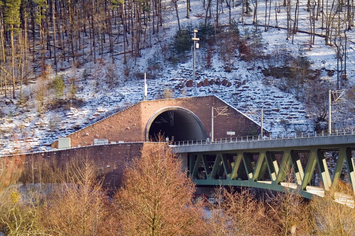 Nantenbach-Kurve mit Einfahrt in den Schönrain-Tunnel 