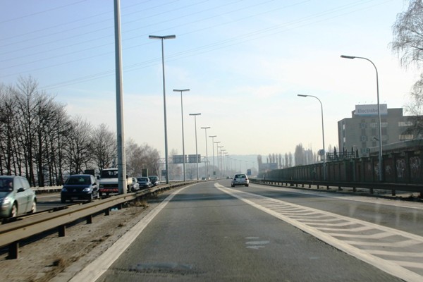 Autobahn E25 (A 25) bei Bressoux in Richtung Visé 