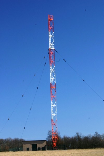 Night Aerial Transmission Mast at Marnach 