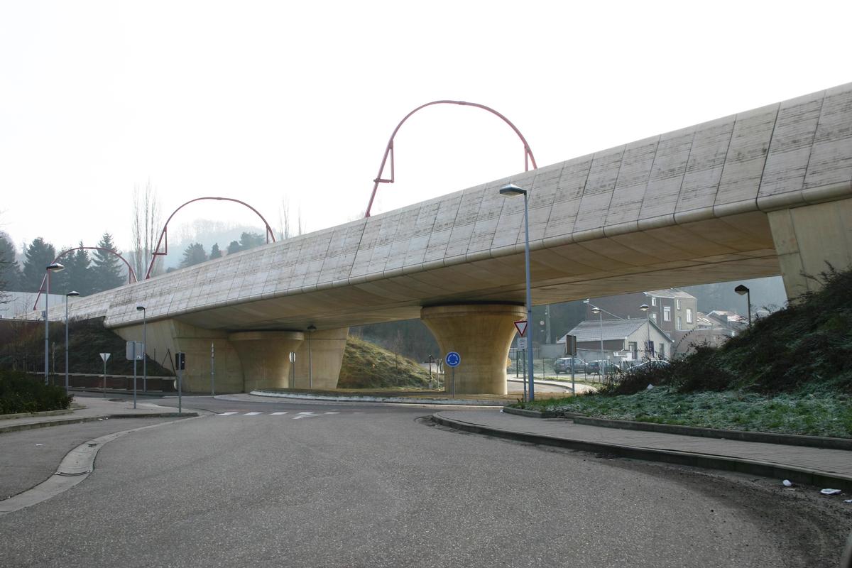 Eisenbahnbrücke Vaux-sous-Chèvremont für die Schnellstrecke Brüssel-Aachen 