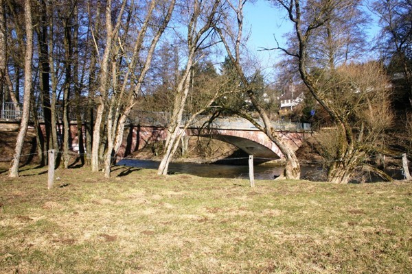 Bridge across the border between Oberhausen, Belgium, and Welchenhausen, Germany 