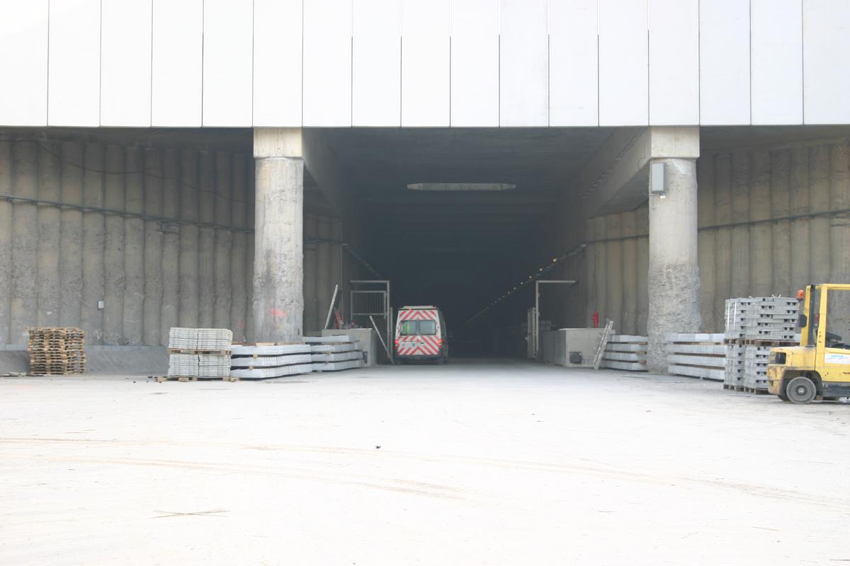 Tranchée couverte de l'entrée ouest du tunnel de Soumagne 