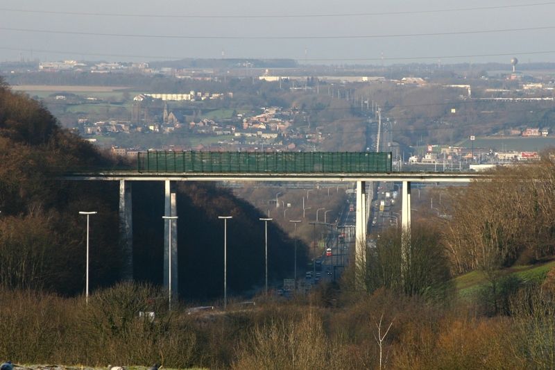 Viadukt von Cheratte vom Fort Barchon aus gesehen in Richtung Brüssel 