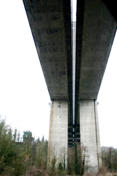 Le viaduc de Huccorgne vu de la Nationale 652 
