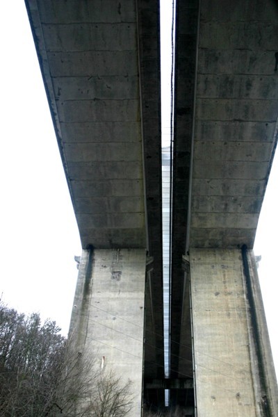 Der Viadukt von Huccorgne von der Nationalstraase 652 aus gesehen 