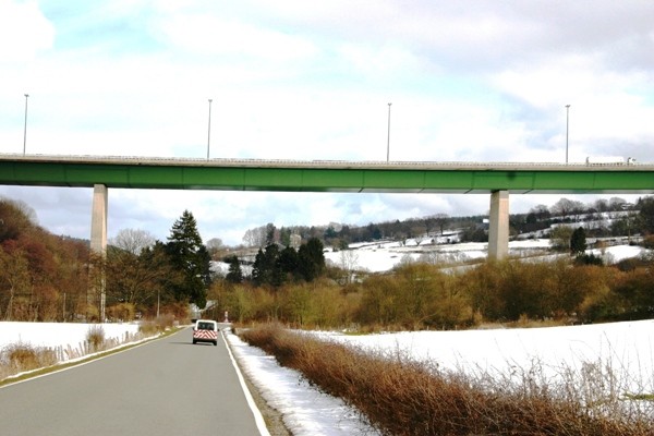Viaduc de Polleur vu de la vallé de la Hoëgne 