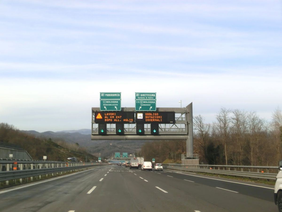 A 1 Motorway (Italy) at southern A1var Motorway interchange 