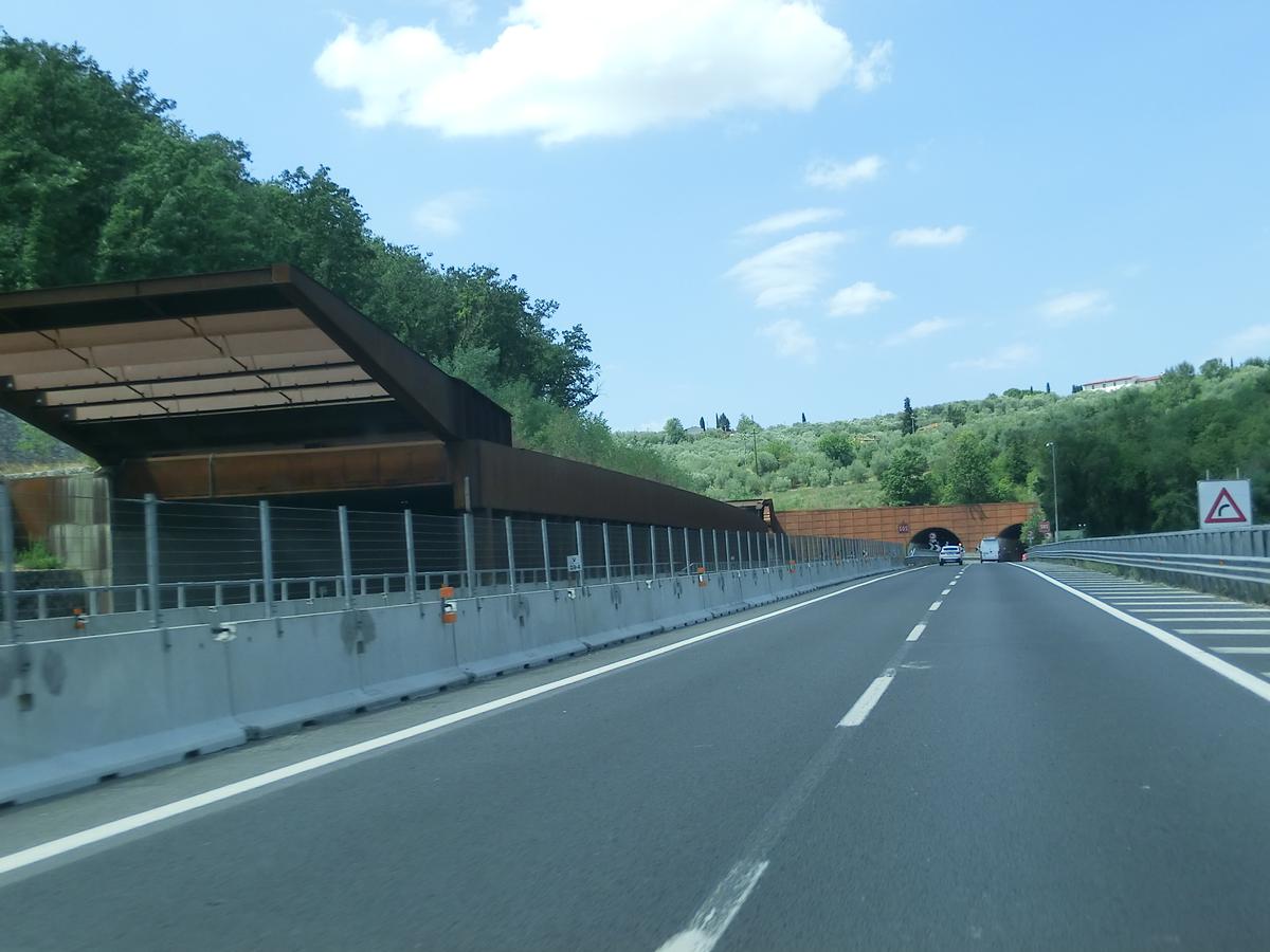 Melarancio tunnels and Melarancio 1 South Tunnel (on the left) western portals 