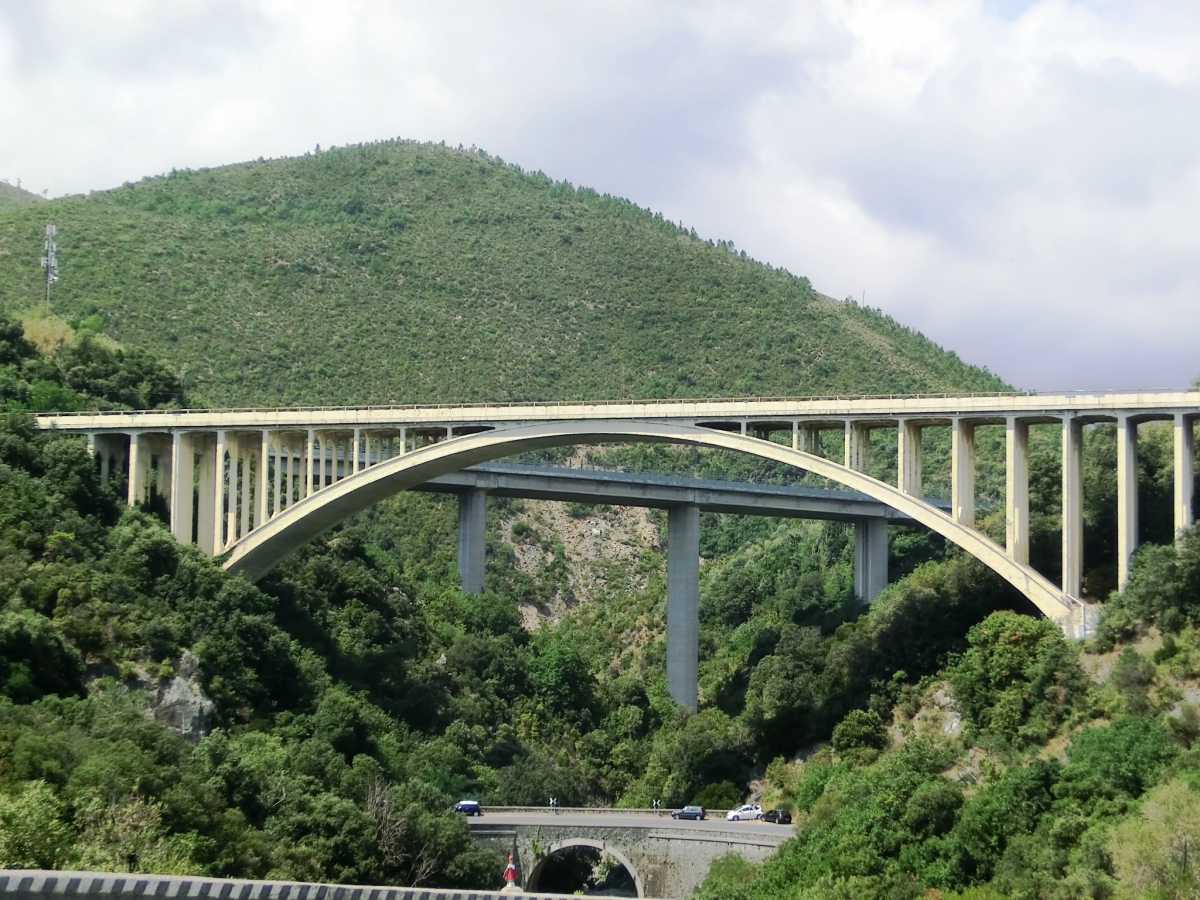 Portigliolo Viaduct with the Arenon II Viaduct visible in the back