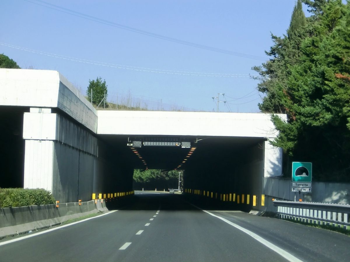 Torretta Tunnel southern portals 