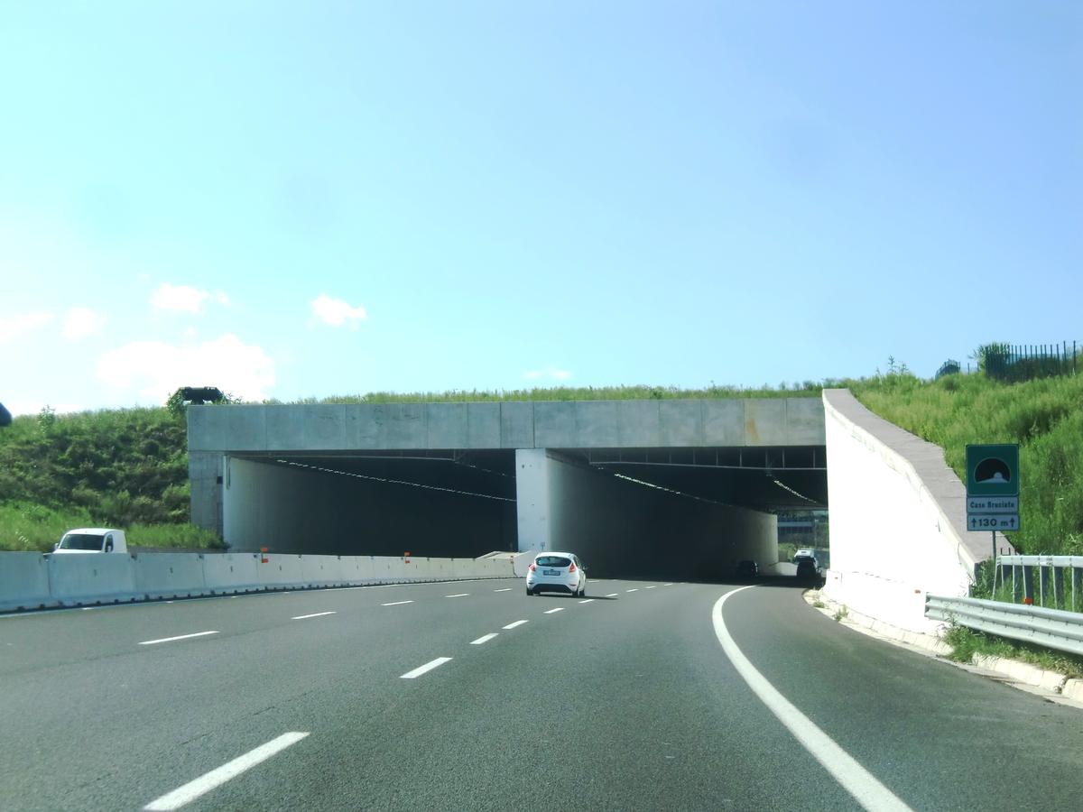 New three lanes Case Bruciate Tunnel, southern portals 