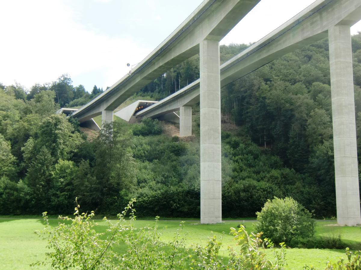 Creugenat viaducts and Montaigre tunnel western portals 