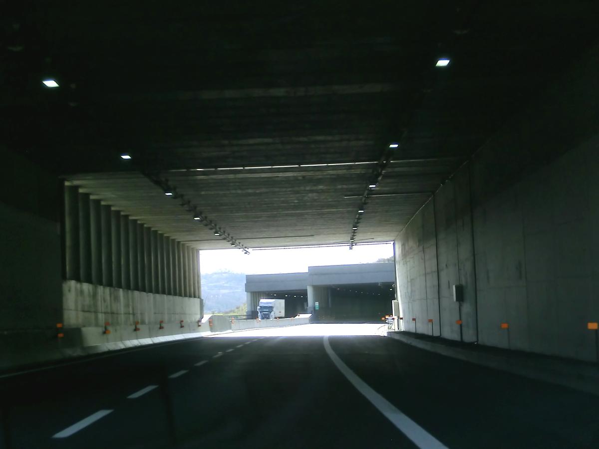 Bollone II Tunnel northern portals from Bollone I Tunnel 