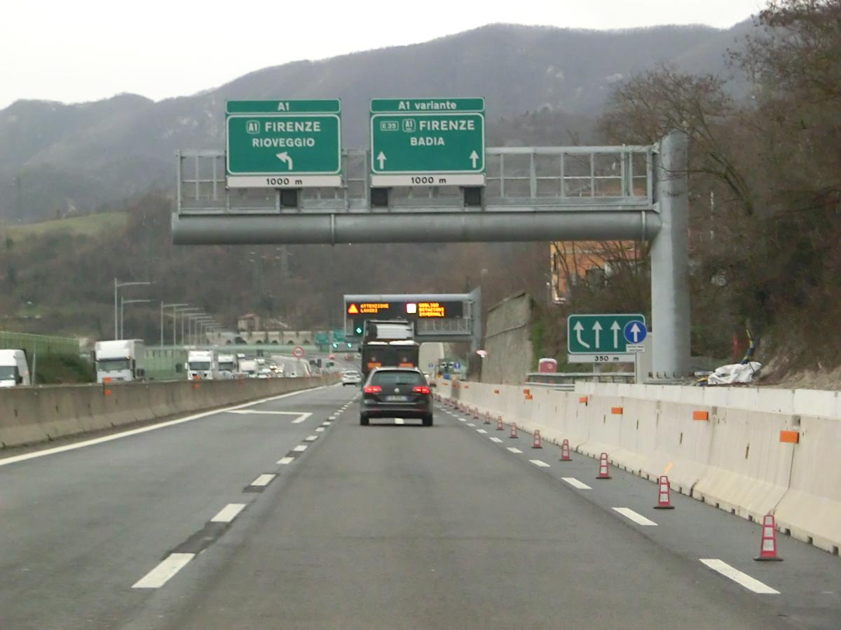 A 1var Motorway (Italy): starting section at La Quercia 