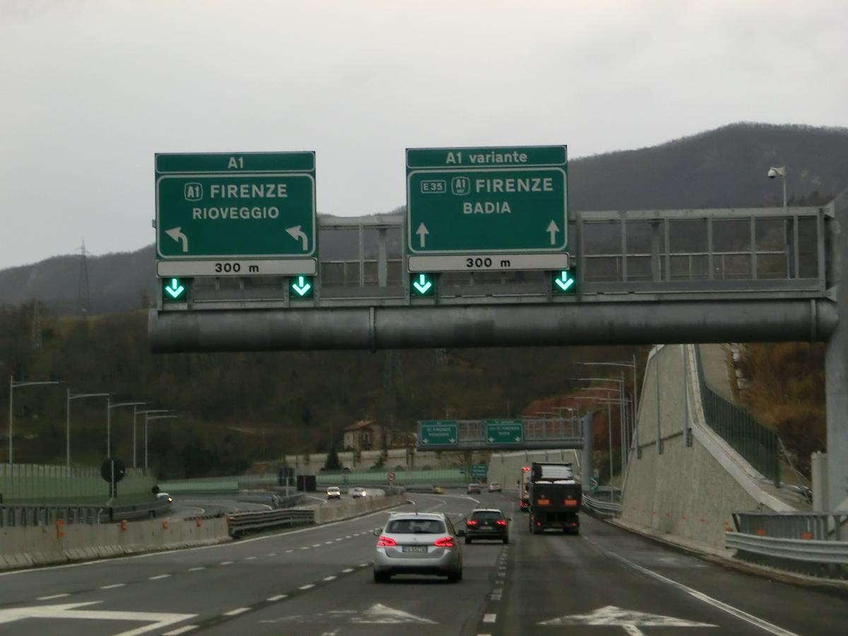 A 1var Motorway (Italy): starting section at La Quercia 