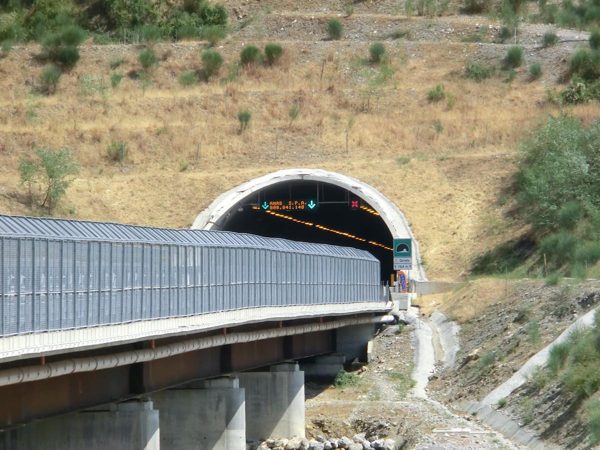 Pantano del Salice Viaduct and Cerreta Tunnel western portals 