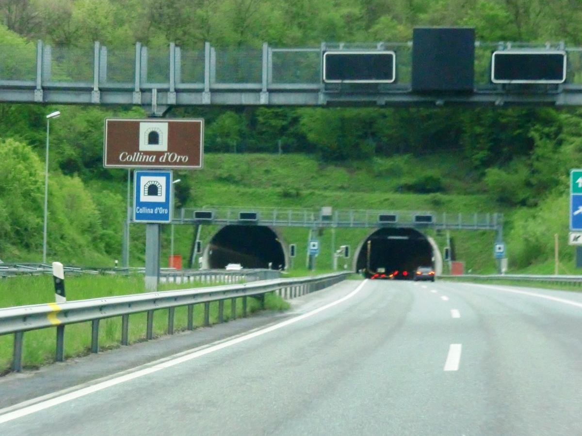 Collina d'Oro Tunnel northern portals 