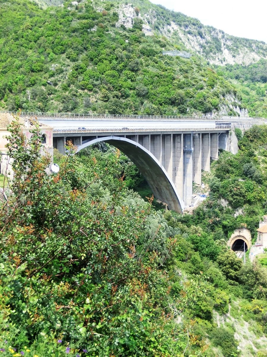 A3 Caiafa Viaduct and, on the right, Bayard Tunnel western portal 