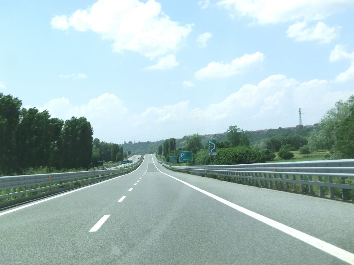 A 33 Motorway (Italy) at Cherasco 