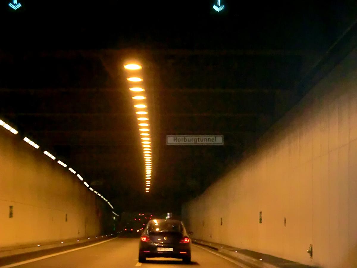 Horburg Tunnel western portal from Dreirosen Bridge 