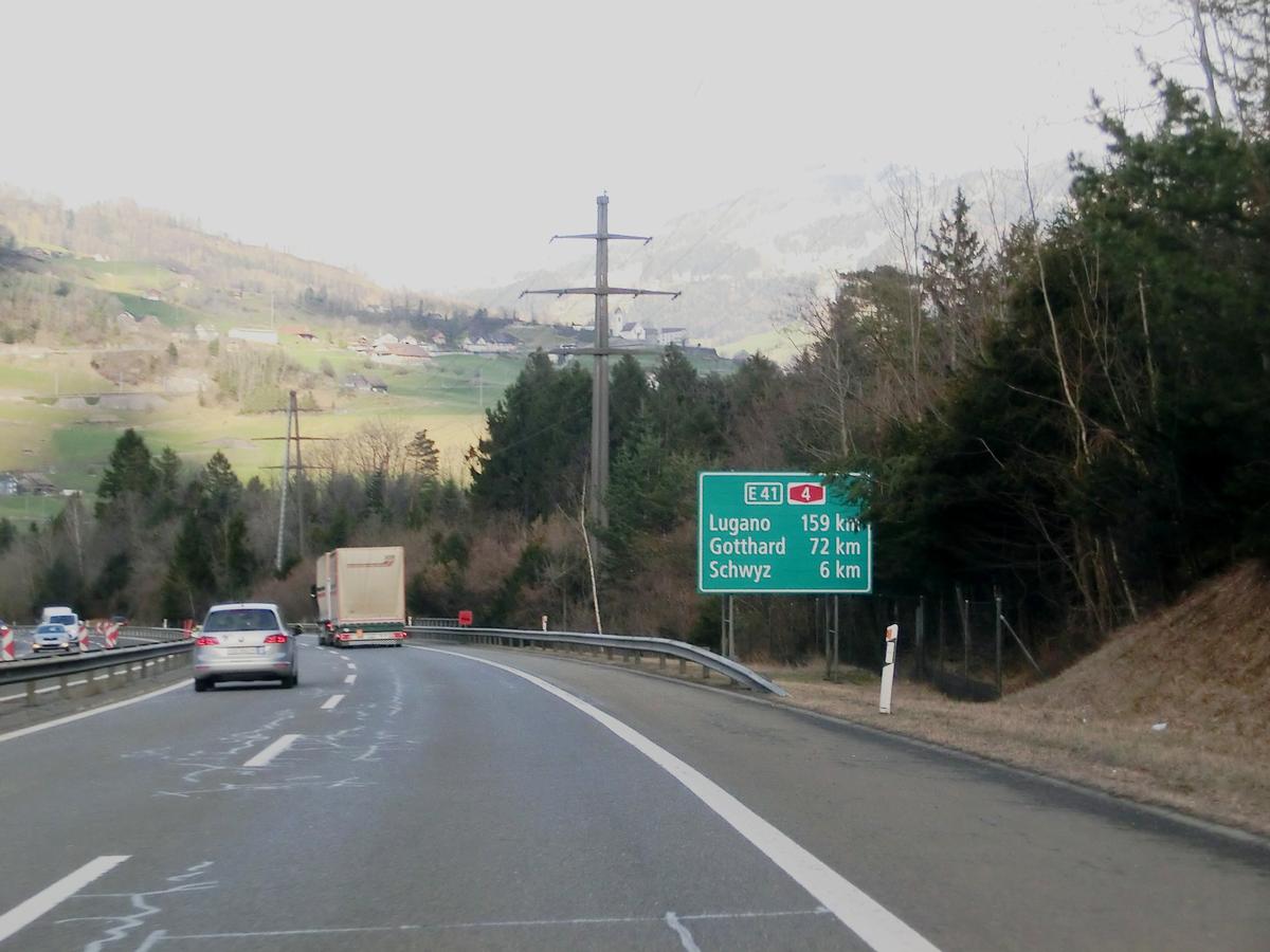 A 4 Motorway (Switzerland) in Canton Schwitz 