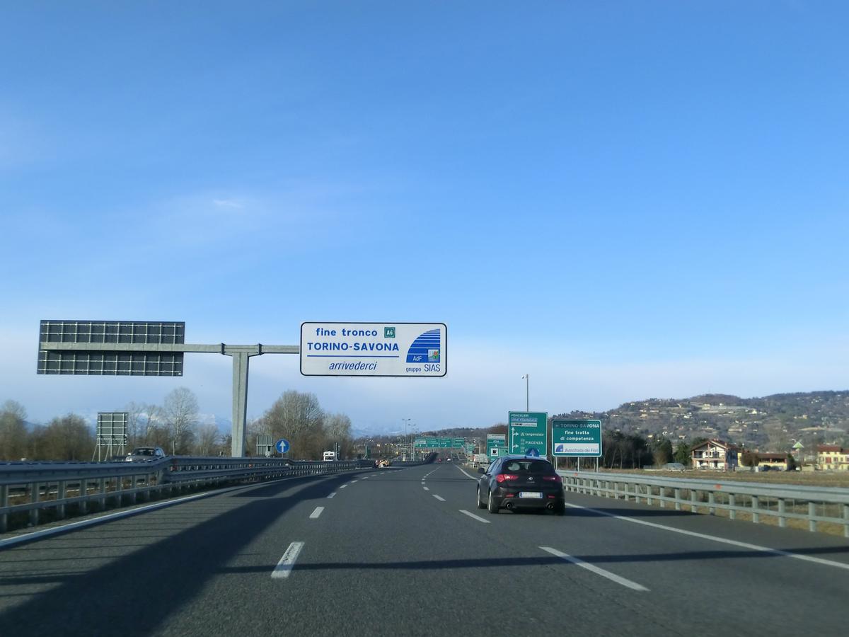 End of A 6 Motorway (Italy) in Torino 