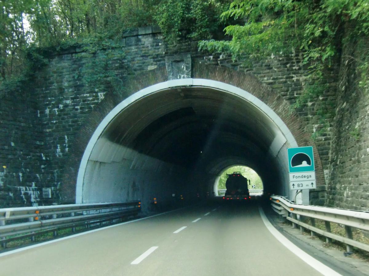 Fondega tunnel, nothern portal, direction Genoa 