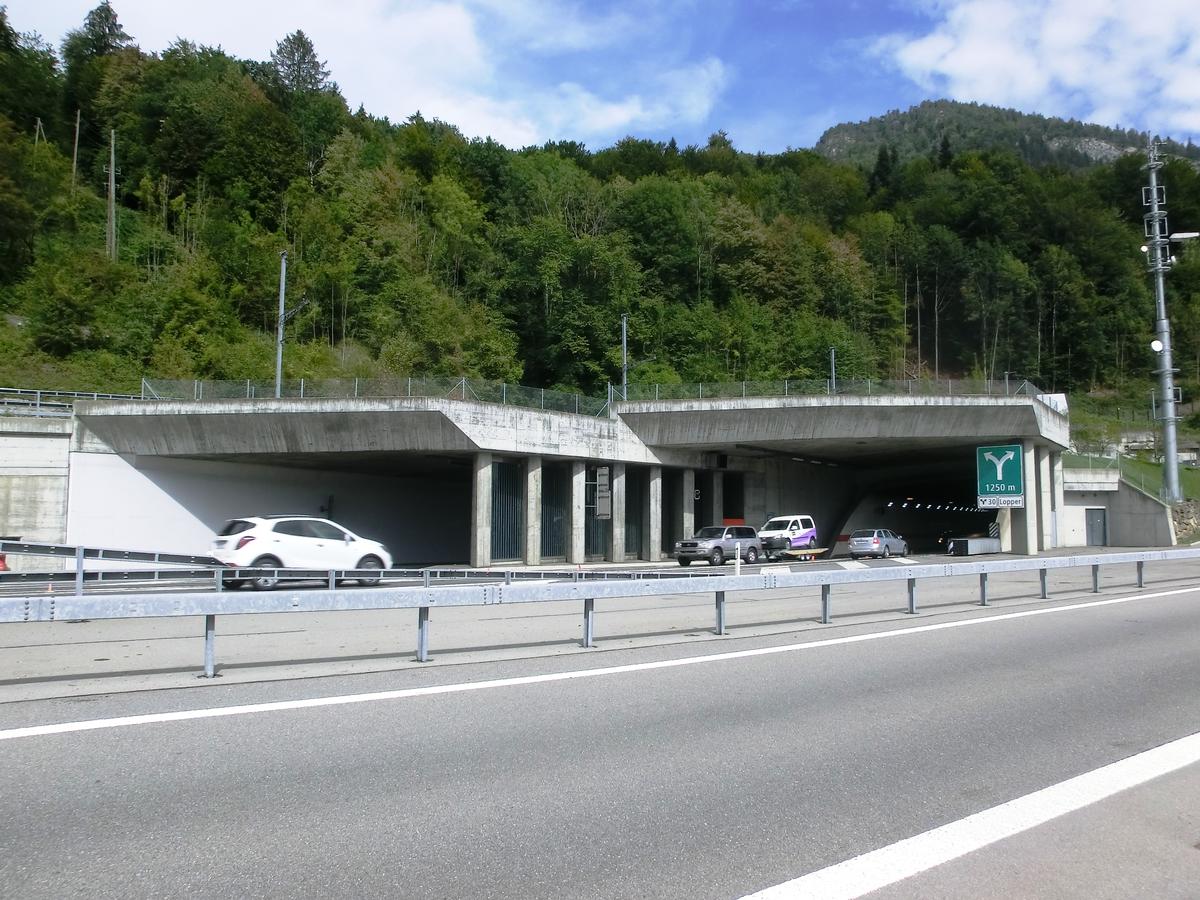 Kirchenwald-Lopper Tunnel (on the left) and Lopper tunnel southern portals 