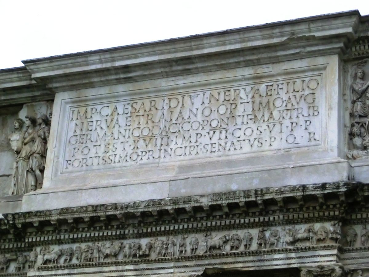 Arch of Trajan, attic 