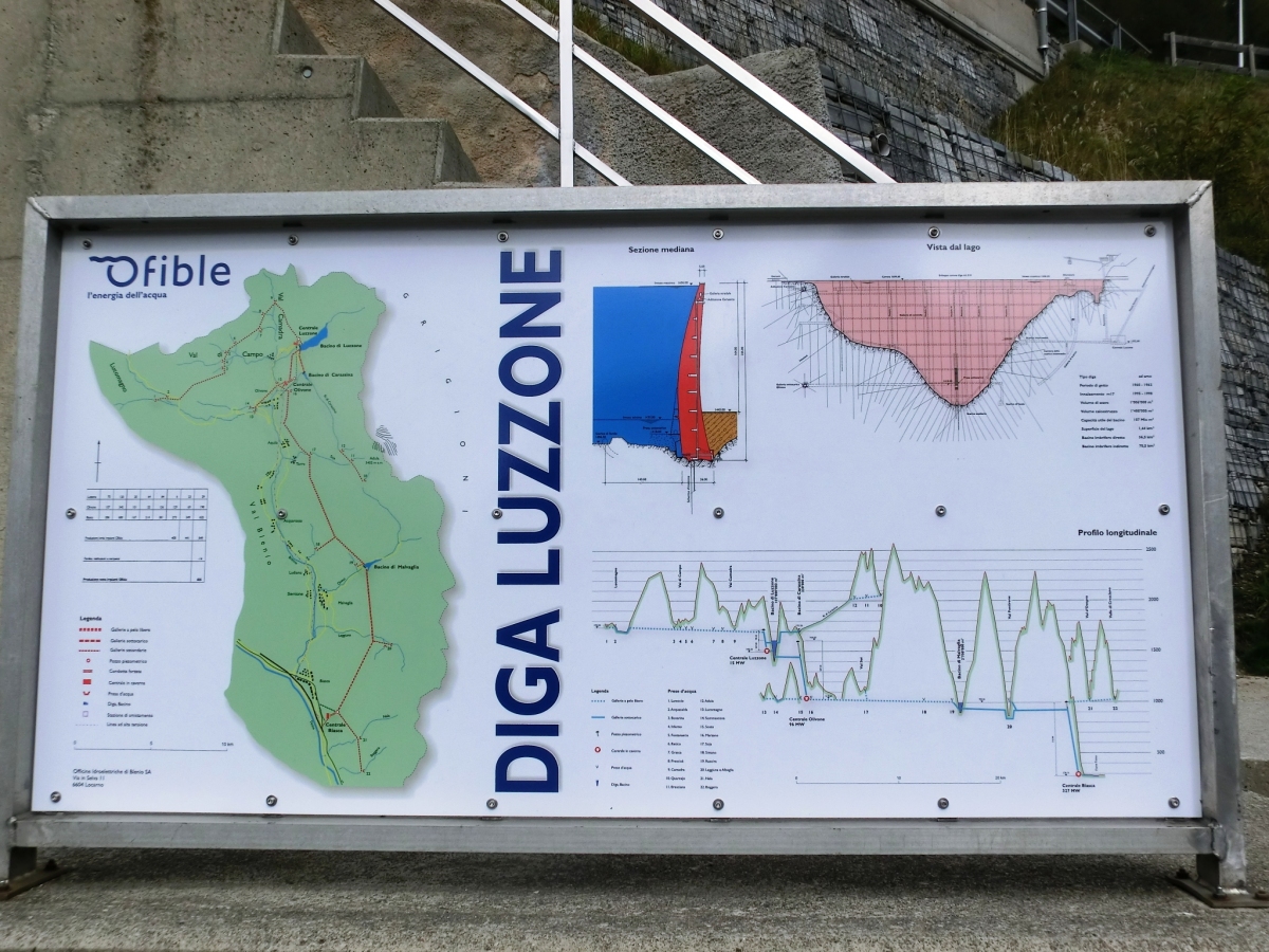 Luzzone Dam info panel 