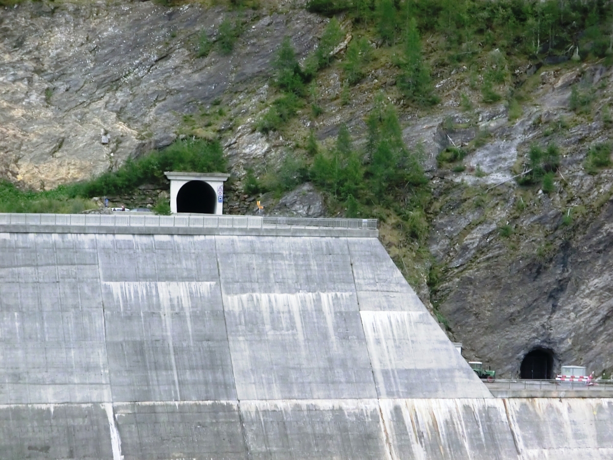 Luzzone Dam and Garzott Tunnel western portal 