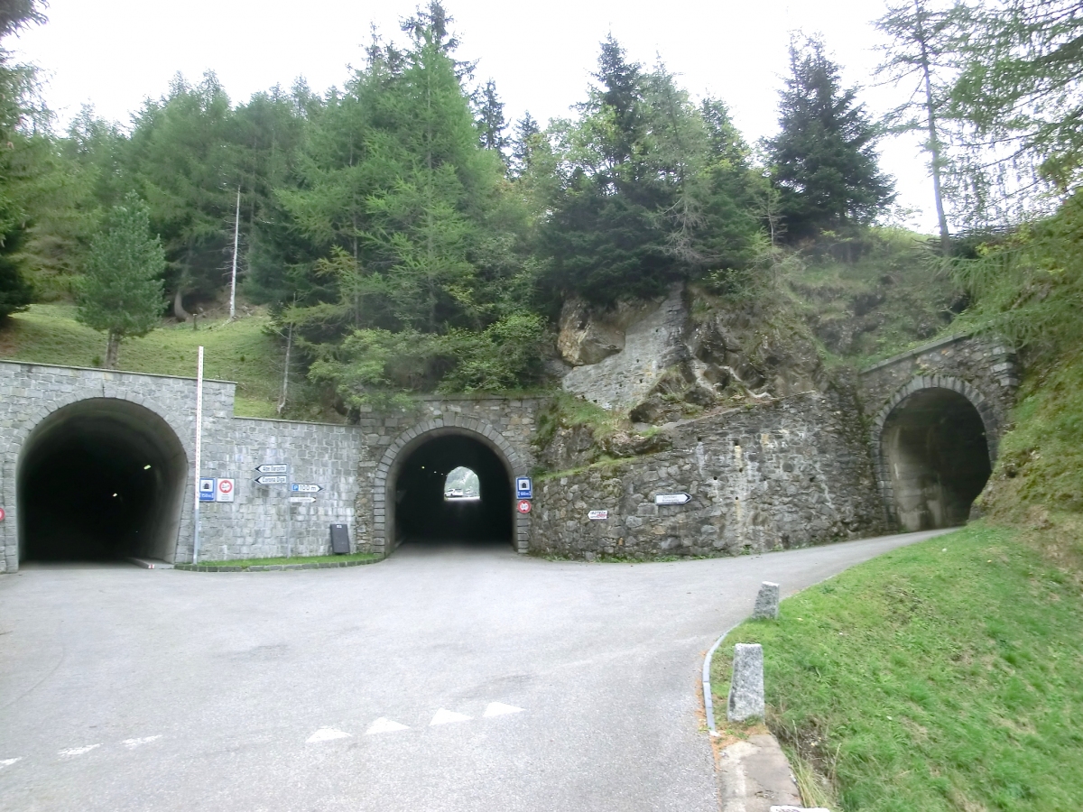 Luzzone Tunnels (from left to right) Luzzone II, III and IV Tunnels western portals