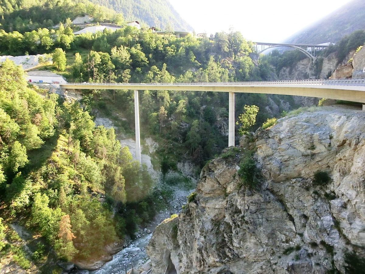 Chinegga Viaduct and, above on the right, Killerhof Bridge 