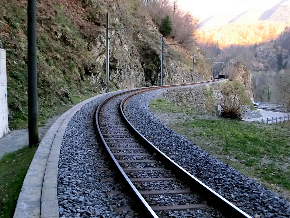 Vigezzina-Centovalli Railway close to Vignascia tunnel 