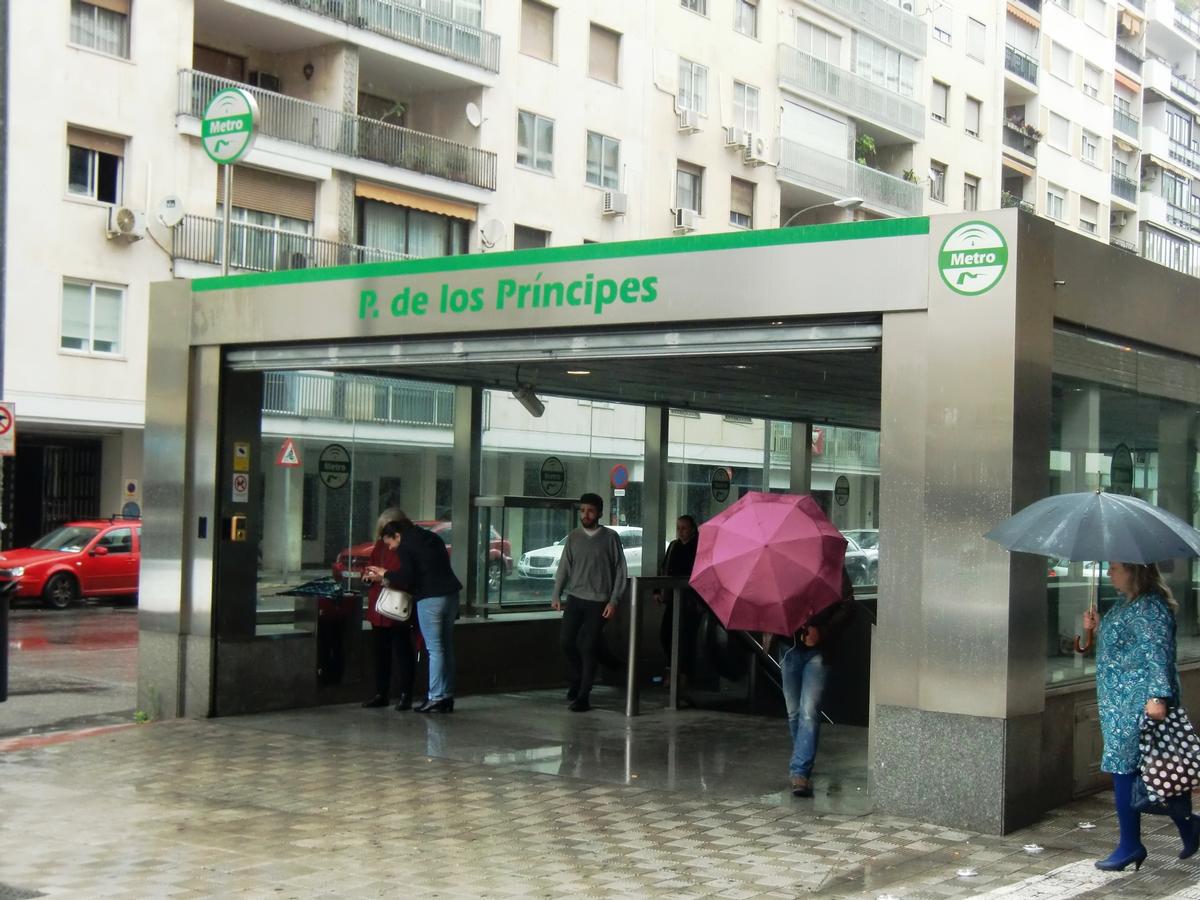 Parque de los Principes metro station, access 