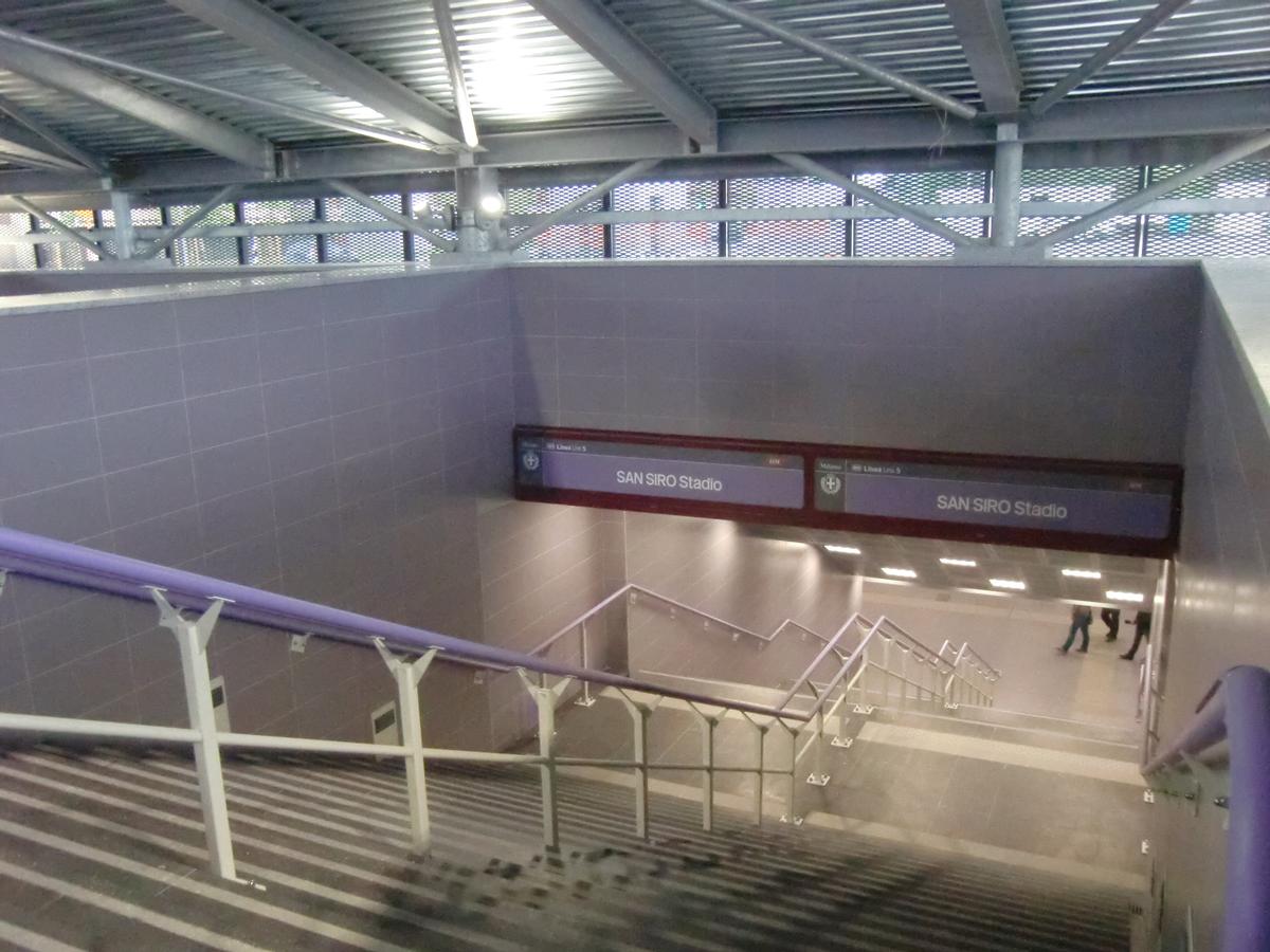 San Siro Stadio Metro Station access 