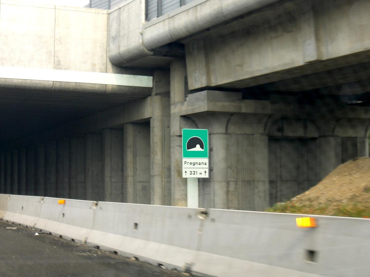 A4 motorway westbound Pregnana tunnel (under TAV line Turin-Milan) 