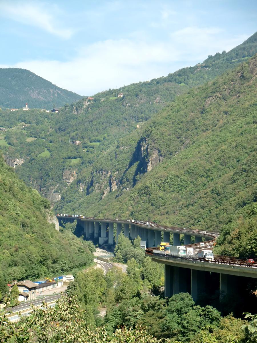 Campodazzo viaduct from service area Sciliar West 