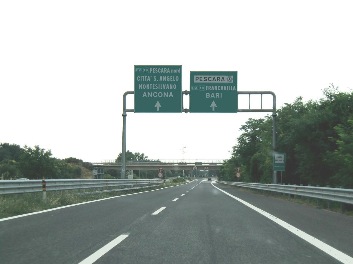 A 25 Motorway at connection with A14 motorway in Pescara 