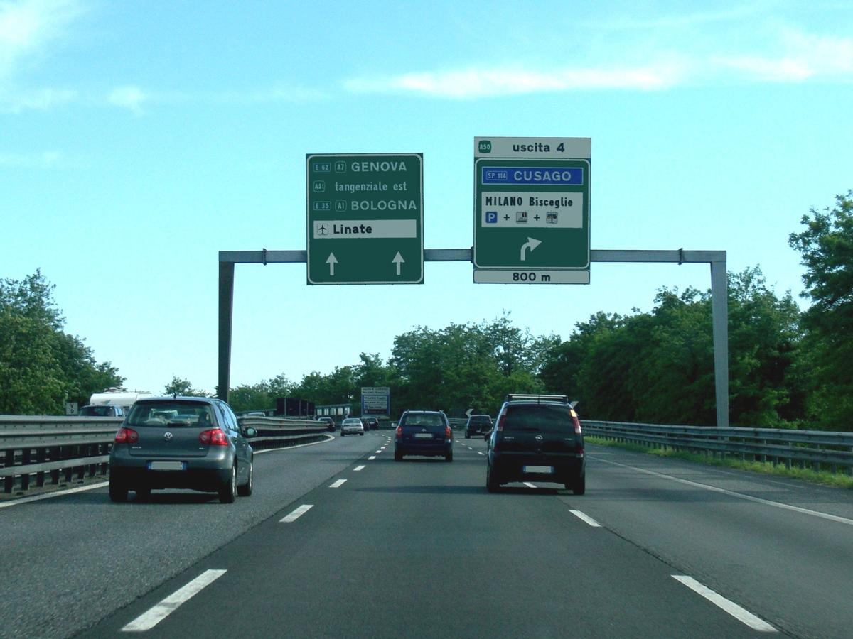 A50 - Tangenziale Ovest Milano close Exit n°4 