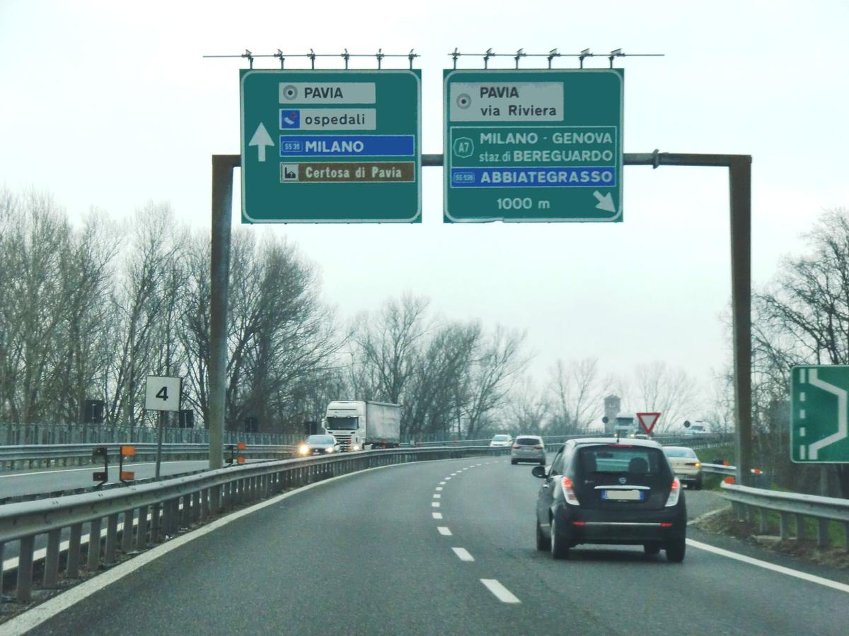 A 54 Motorway (Italy), at A 53 connection 
