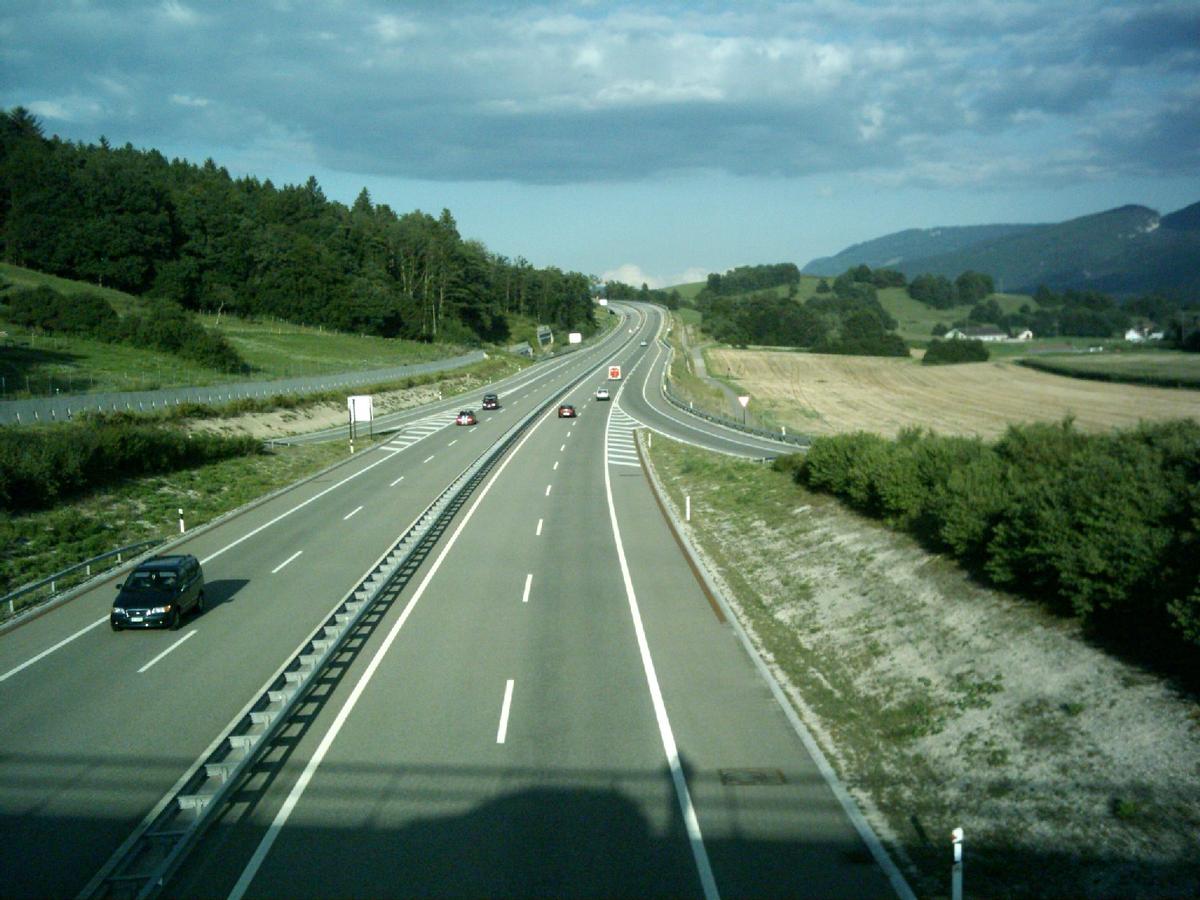 A16 motorway near Bassecourt 
