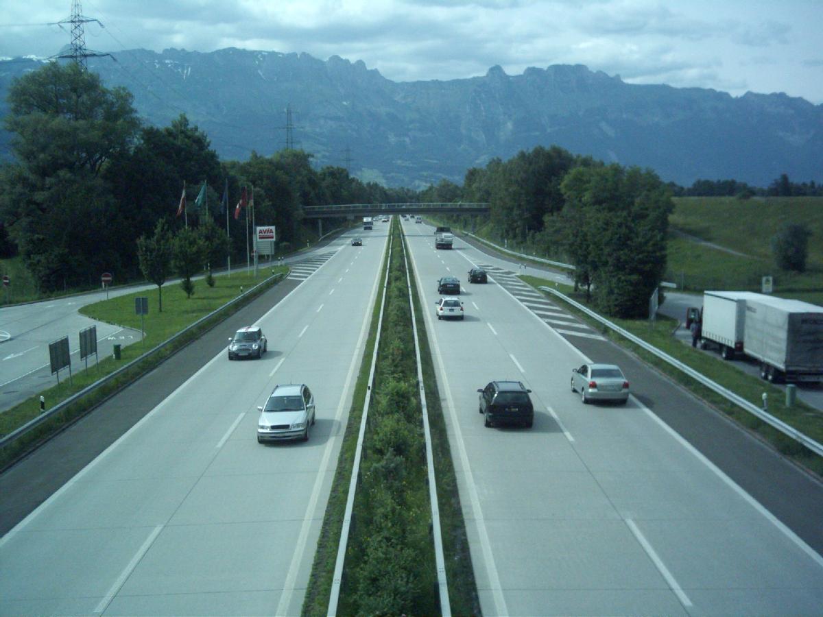 A13 motorway in St-Gallen canton 